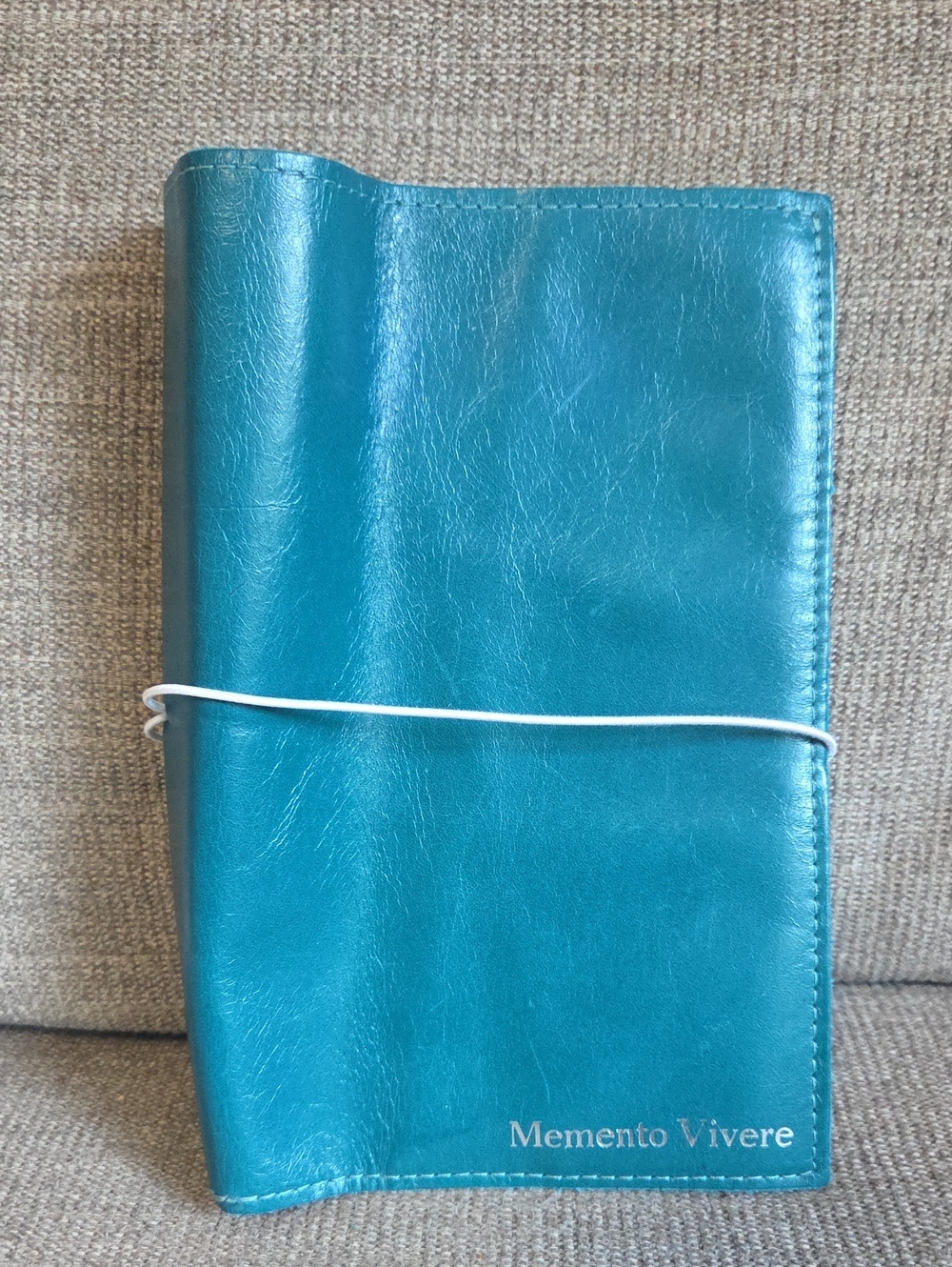 Foxy Fix RARE No 8 A5 Wide Teal Leather Travelers Notebook Cover Memento Vivere